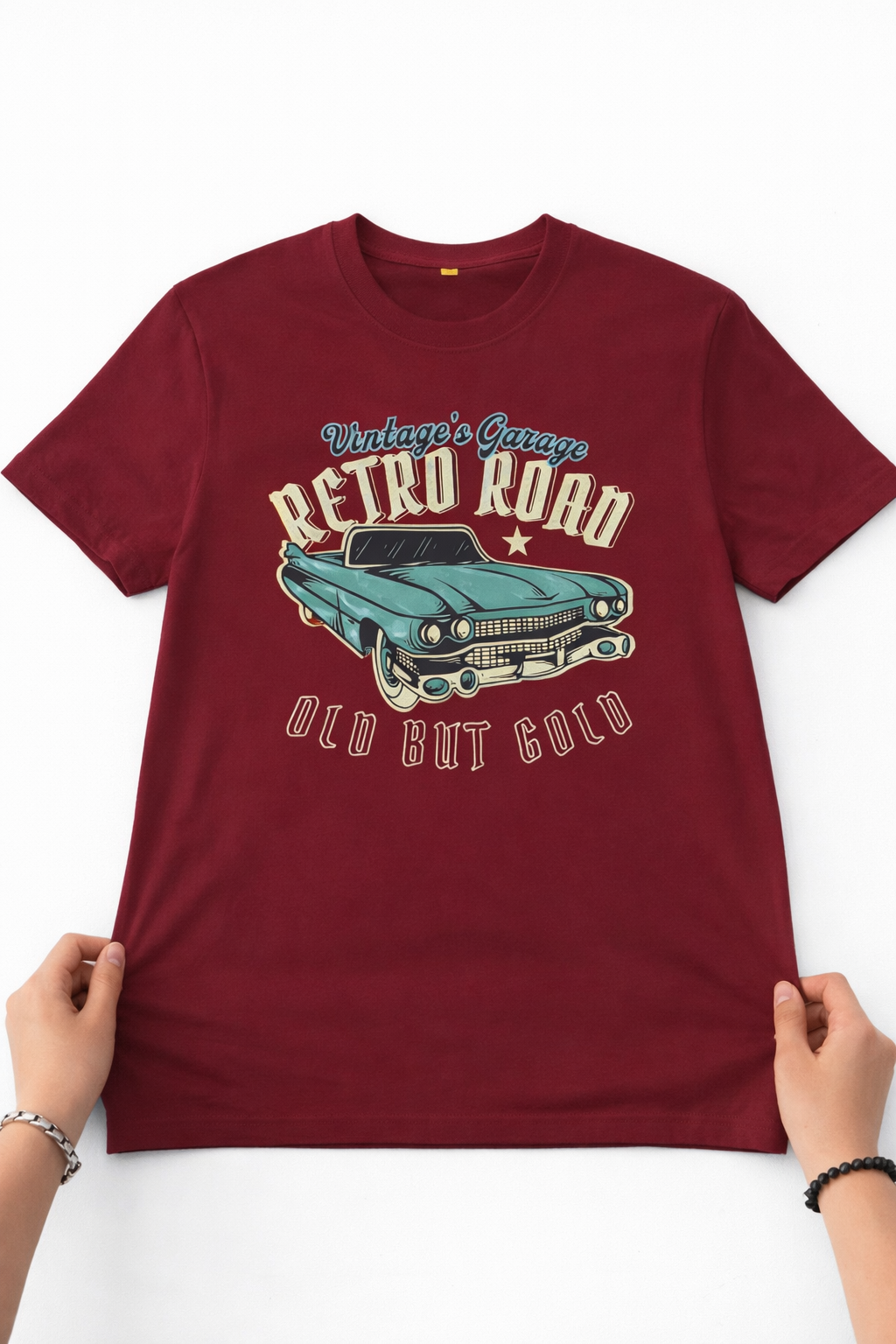 Retro Road Vintage Car Graphic T-Shirt