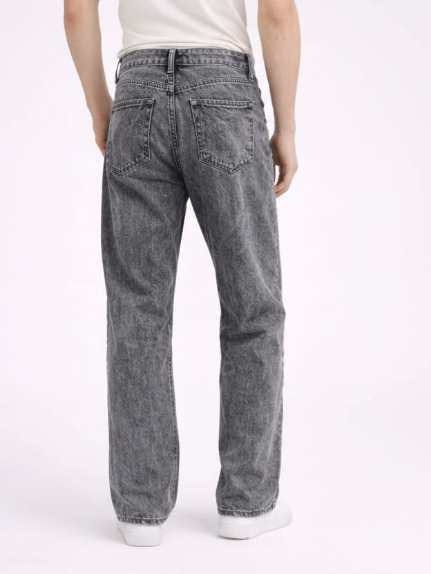 Ash white wash relaxed fit jeans