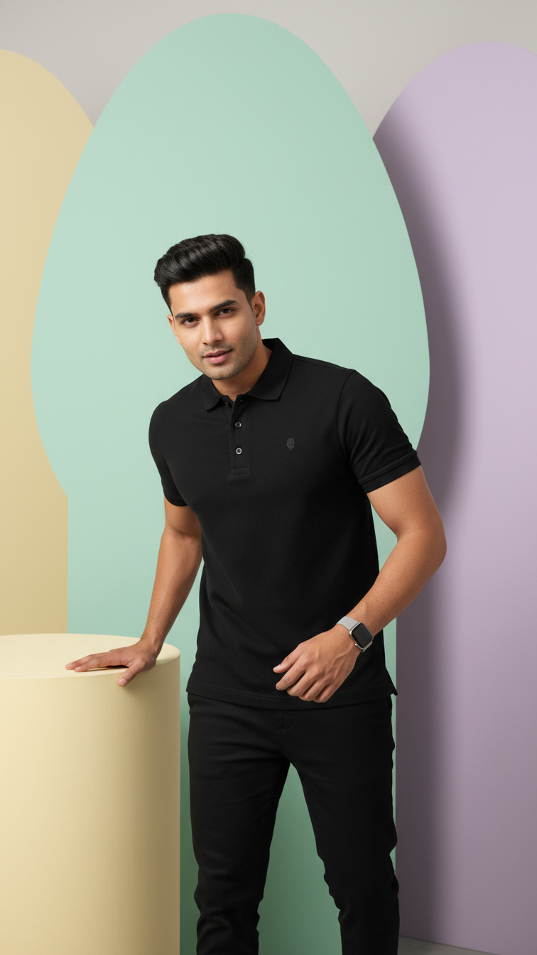 Classic Black Polo T-Shirt