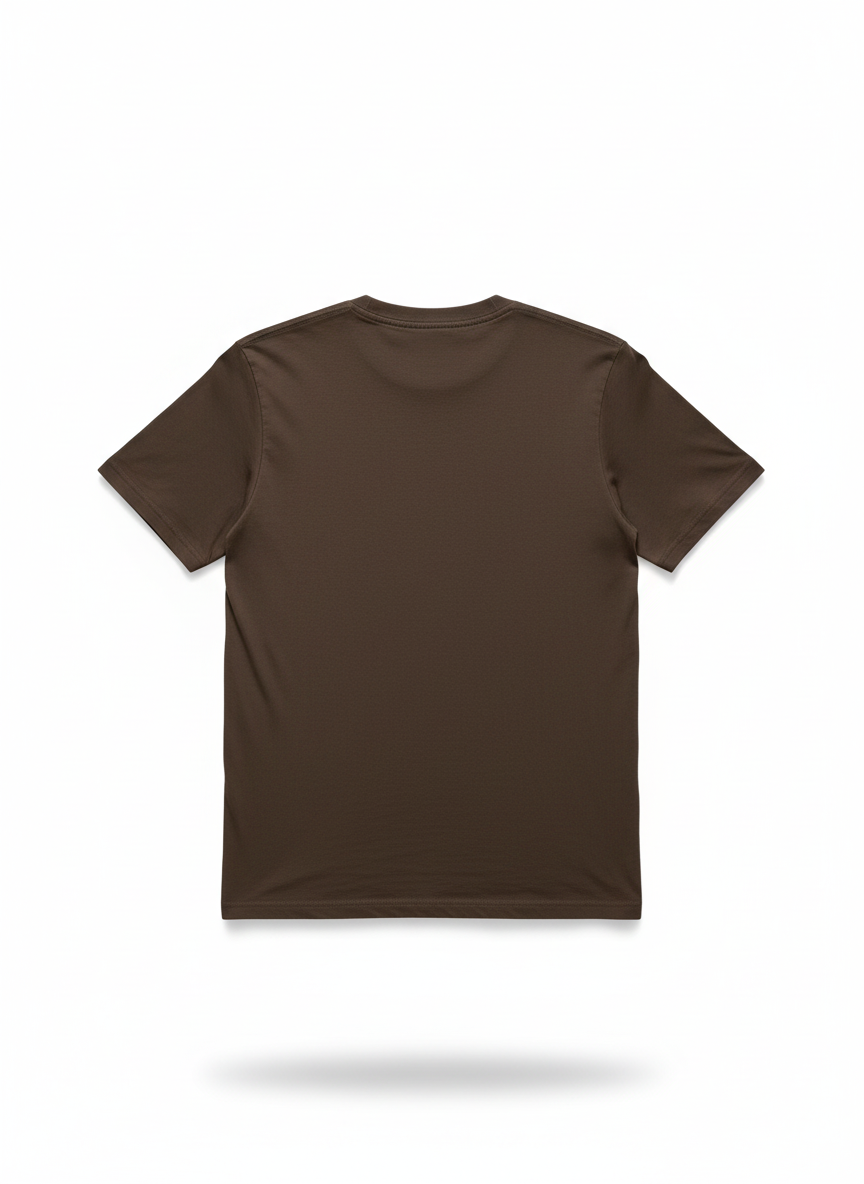 Classic Solid Brown Cotton T-Shirt