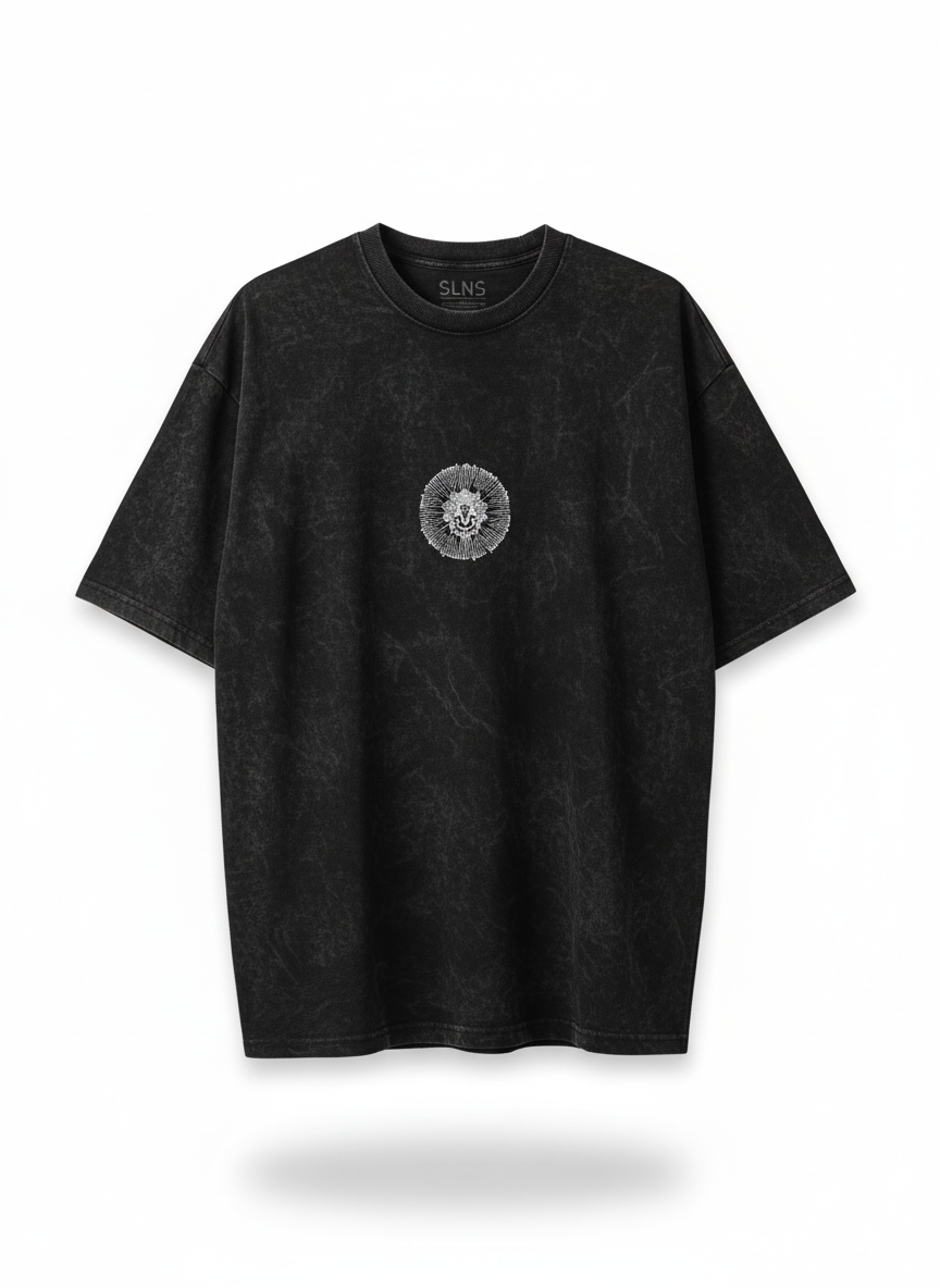 Black acid wash oversized T shirt