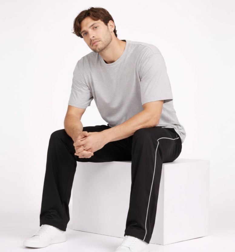 Black straight fit  track pant