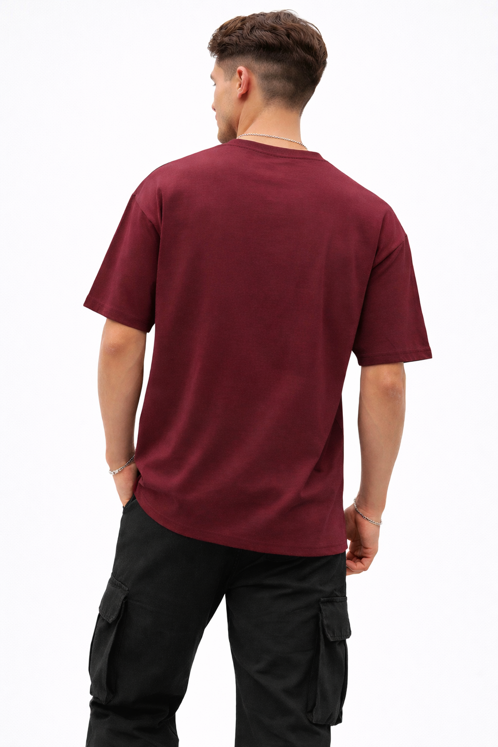 Maroon oversized t shirt