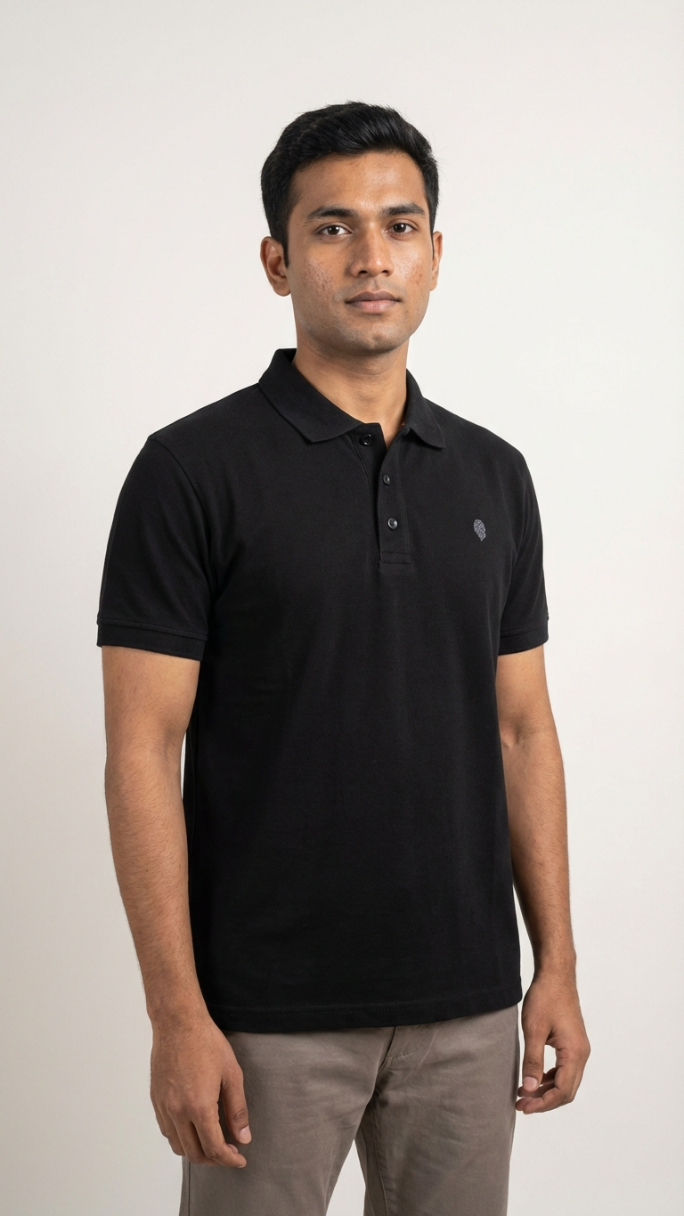Classic Black Polo T-Shirt