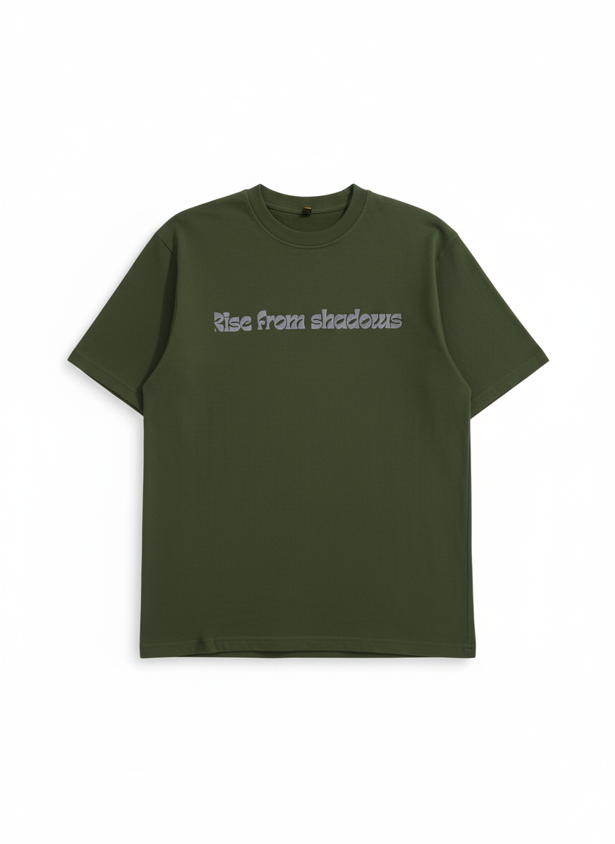 Army Green Phoenix Graphic oversized T-Shirt