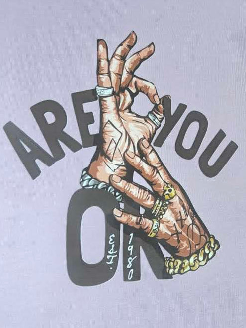 Oversized Lavender Graphic T-Shirt