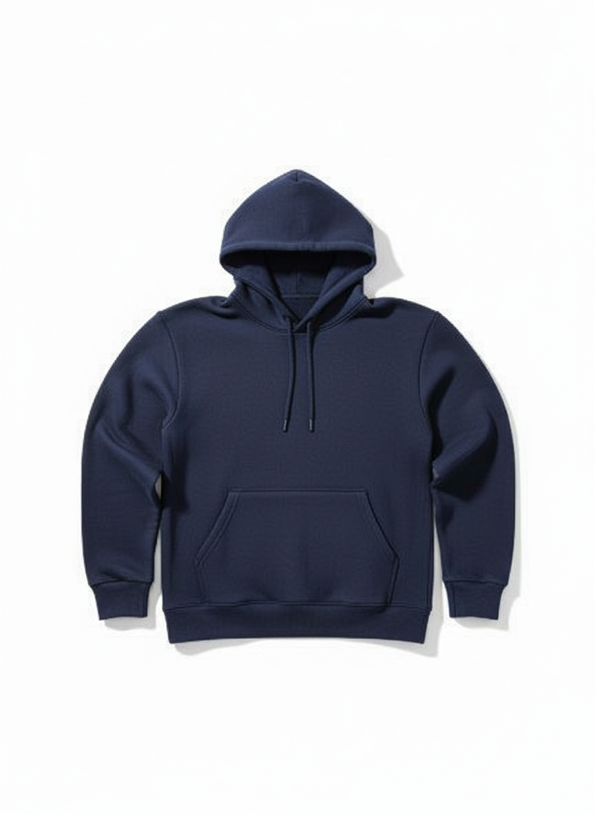 Navy Blue Premium Pullover Hoodie