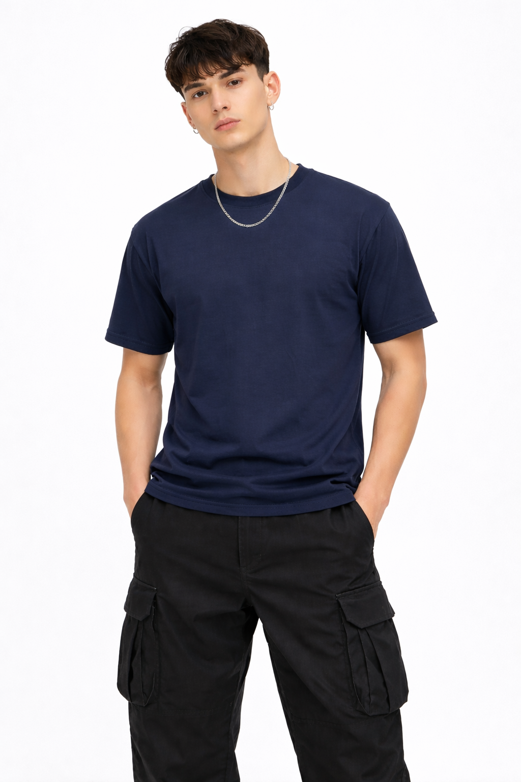 Classic navy blue T shirt